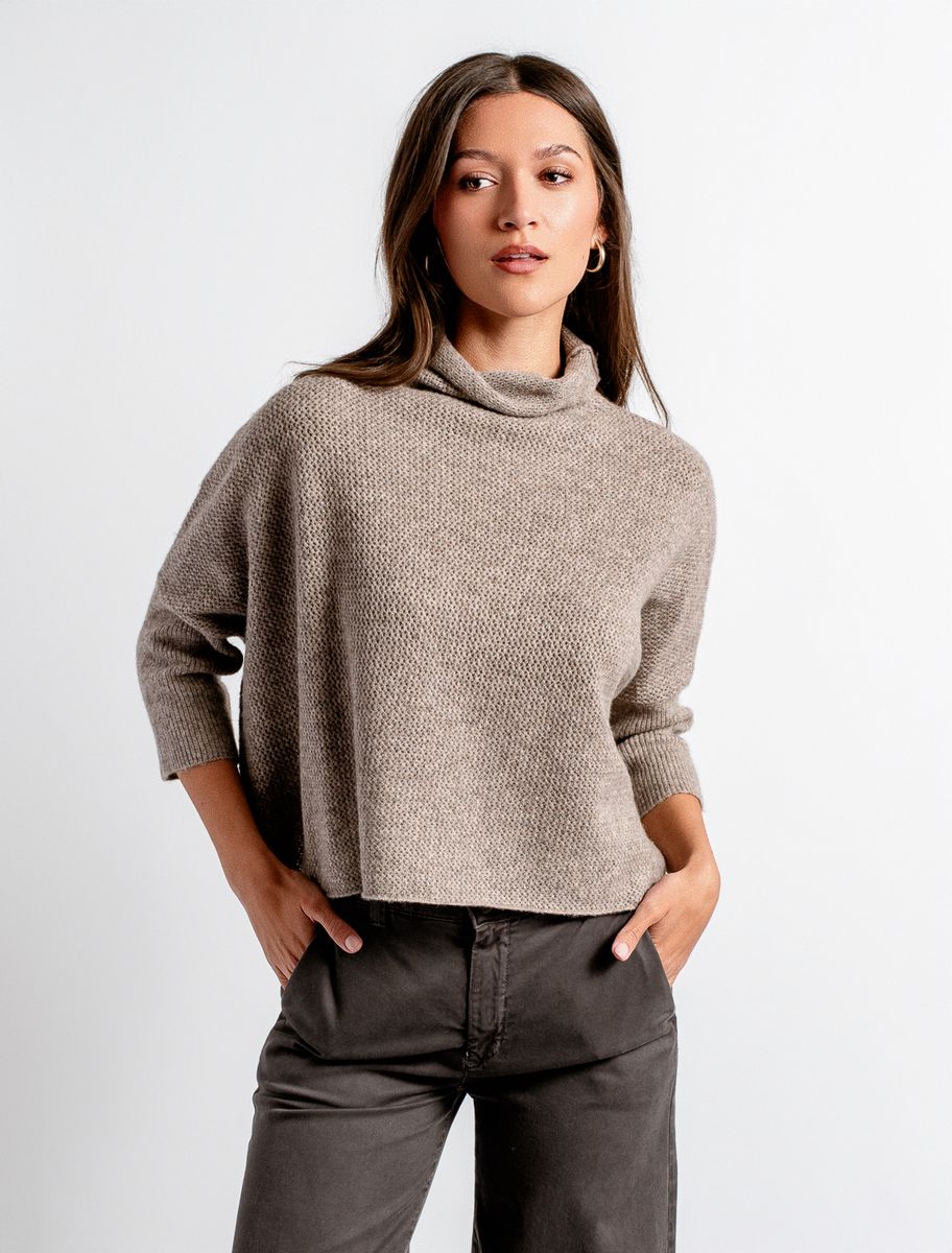 Boxy Turtleneck Sweater