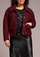 Button Front Boucle Jacket