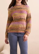 Long Sleeve Mock Neck Striped Sweater