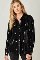 Embroidery Velvet Shirt