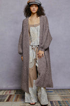 Oversized Long Open Front Sweater Cardigan