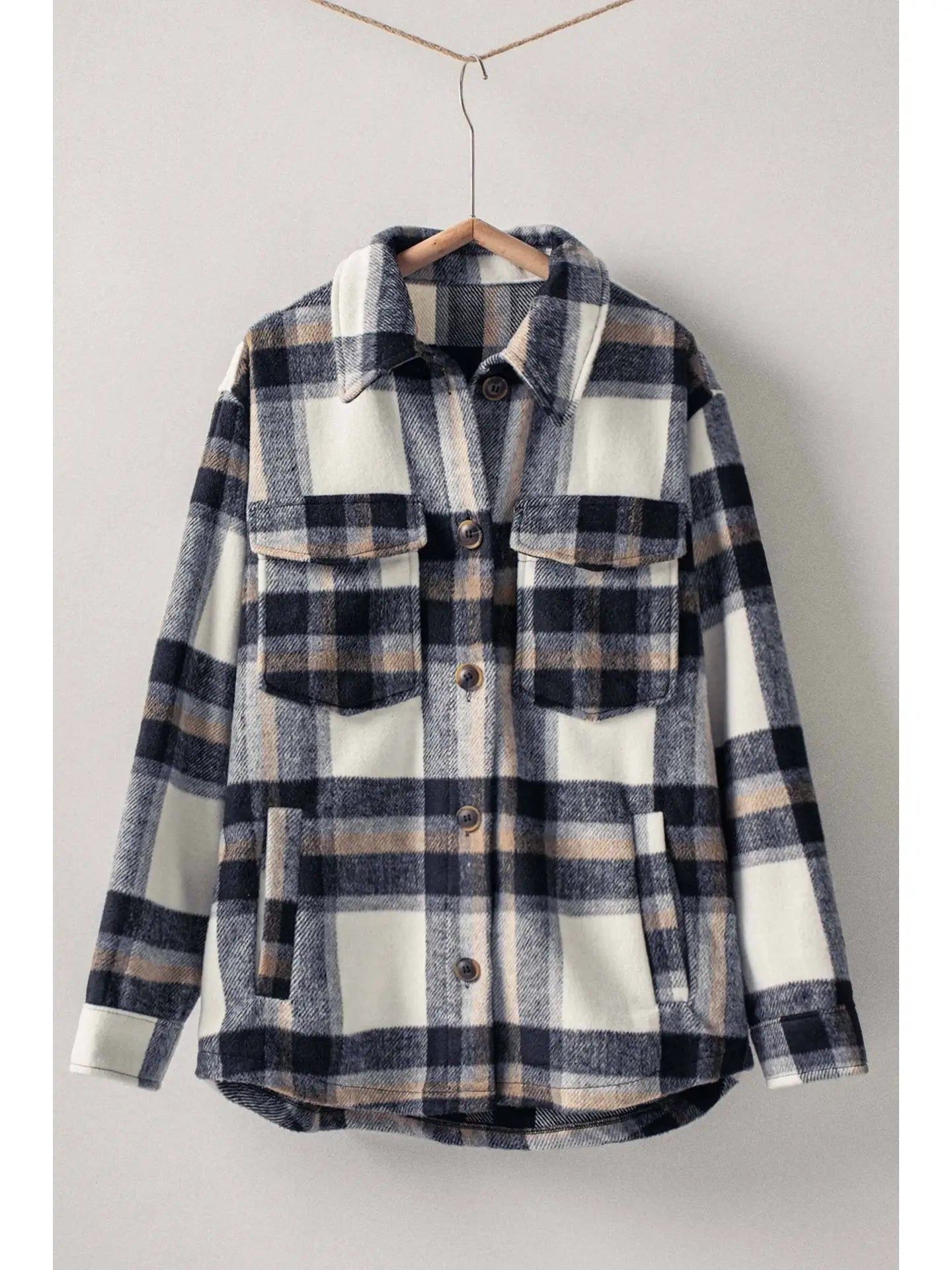 Plaid Button Down Jacket