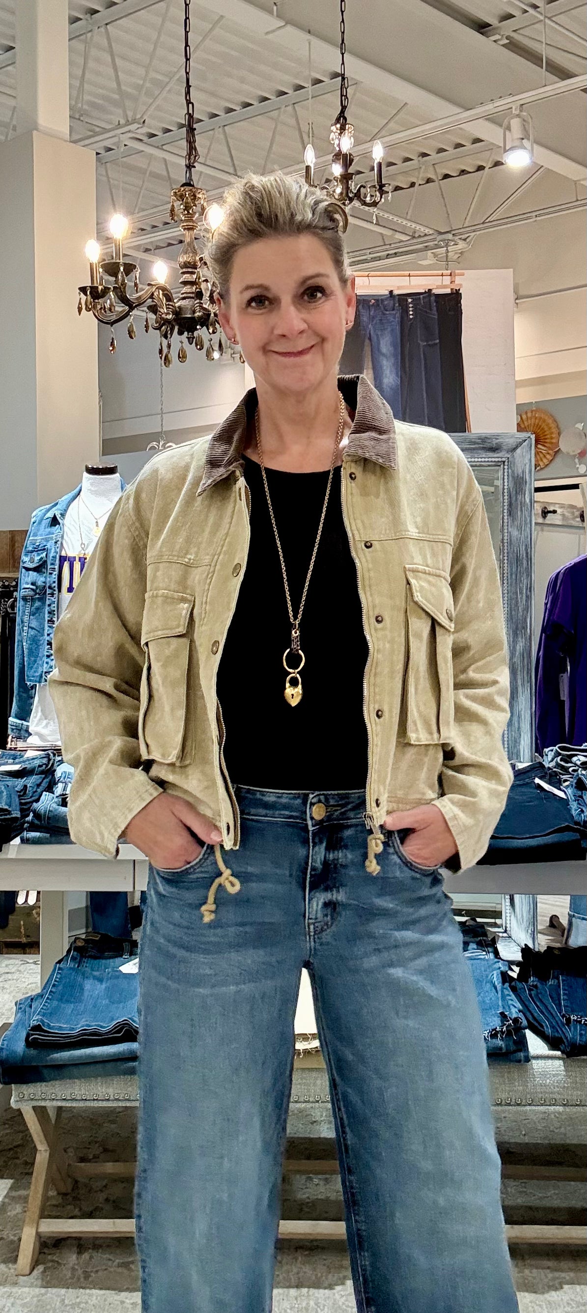 Crew Neck Long Sleeve Top- chocolate