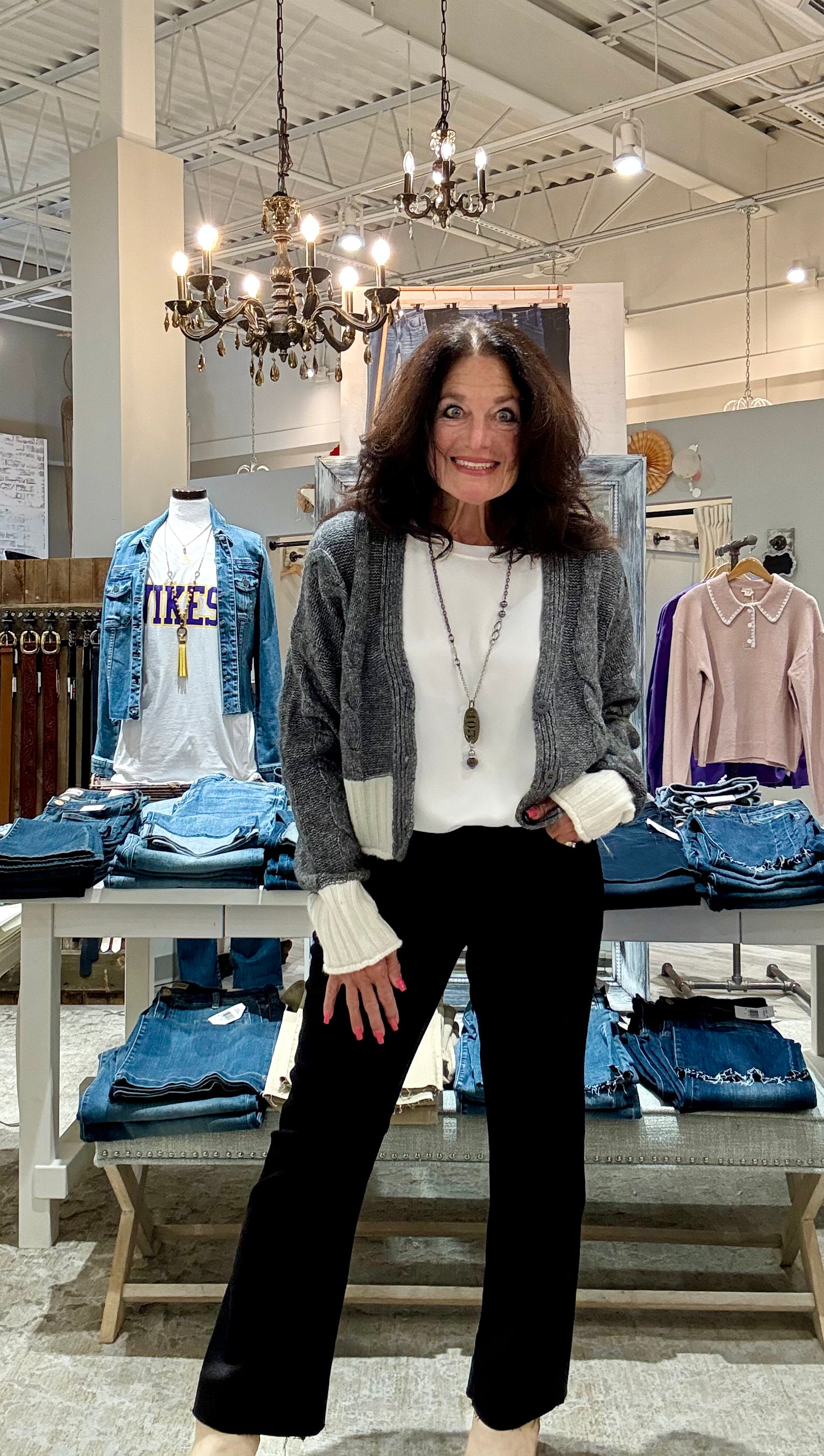 Kelsey Mid Rise Ankle Flare Denim