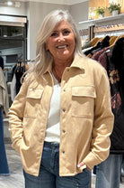 Suede Snap Shacket