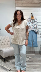 Menswear Sweater Vest- cream