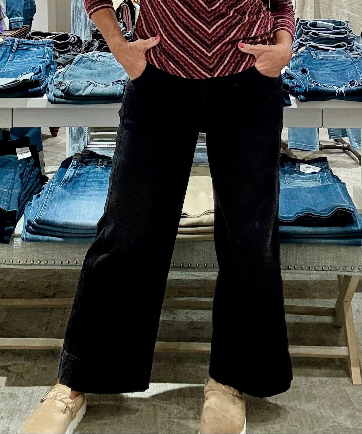 Meg High Rise Fab Ab Wide Leg Denim