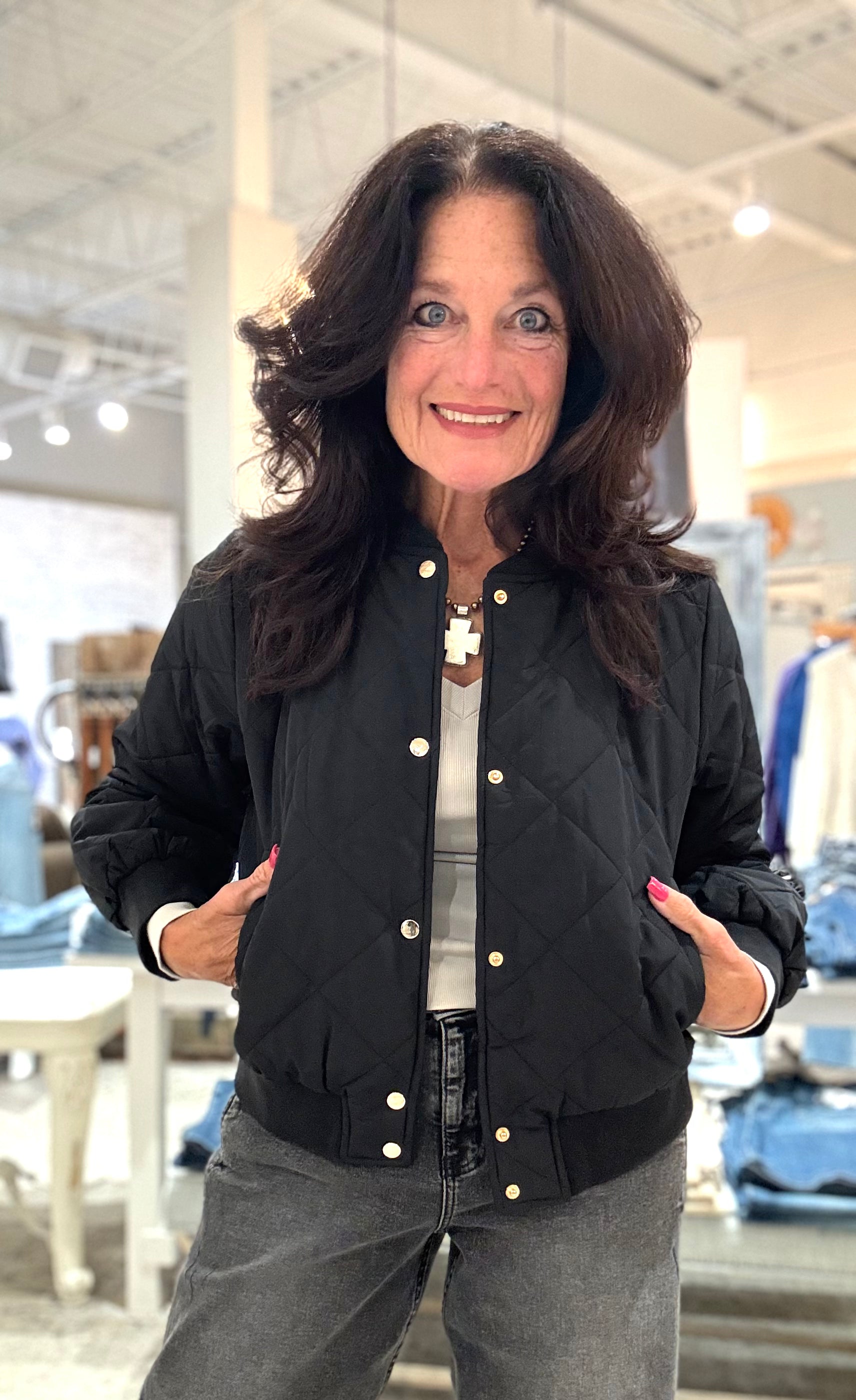 Quilted Bomber Jacket