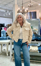 Mixed Media Sweater Jacket