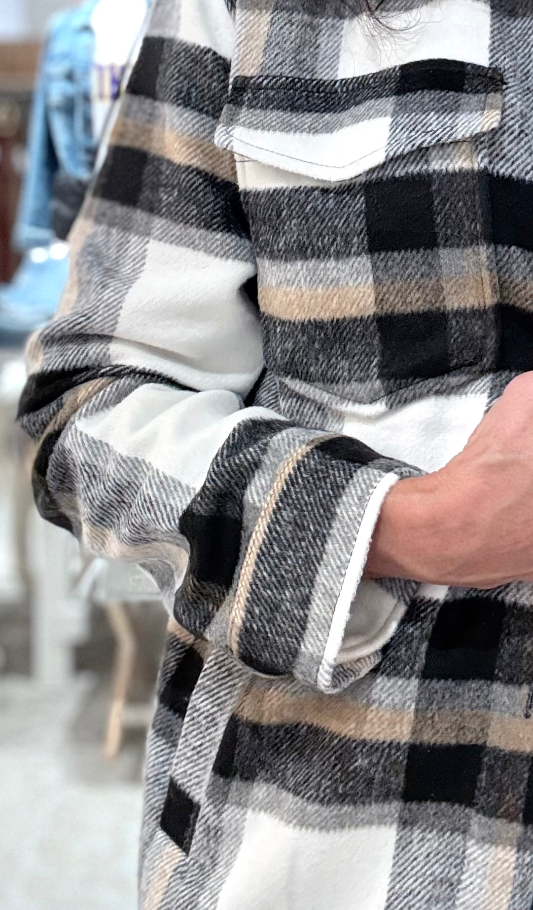 Plaid Button Down Jacket