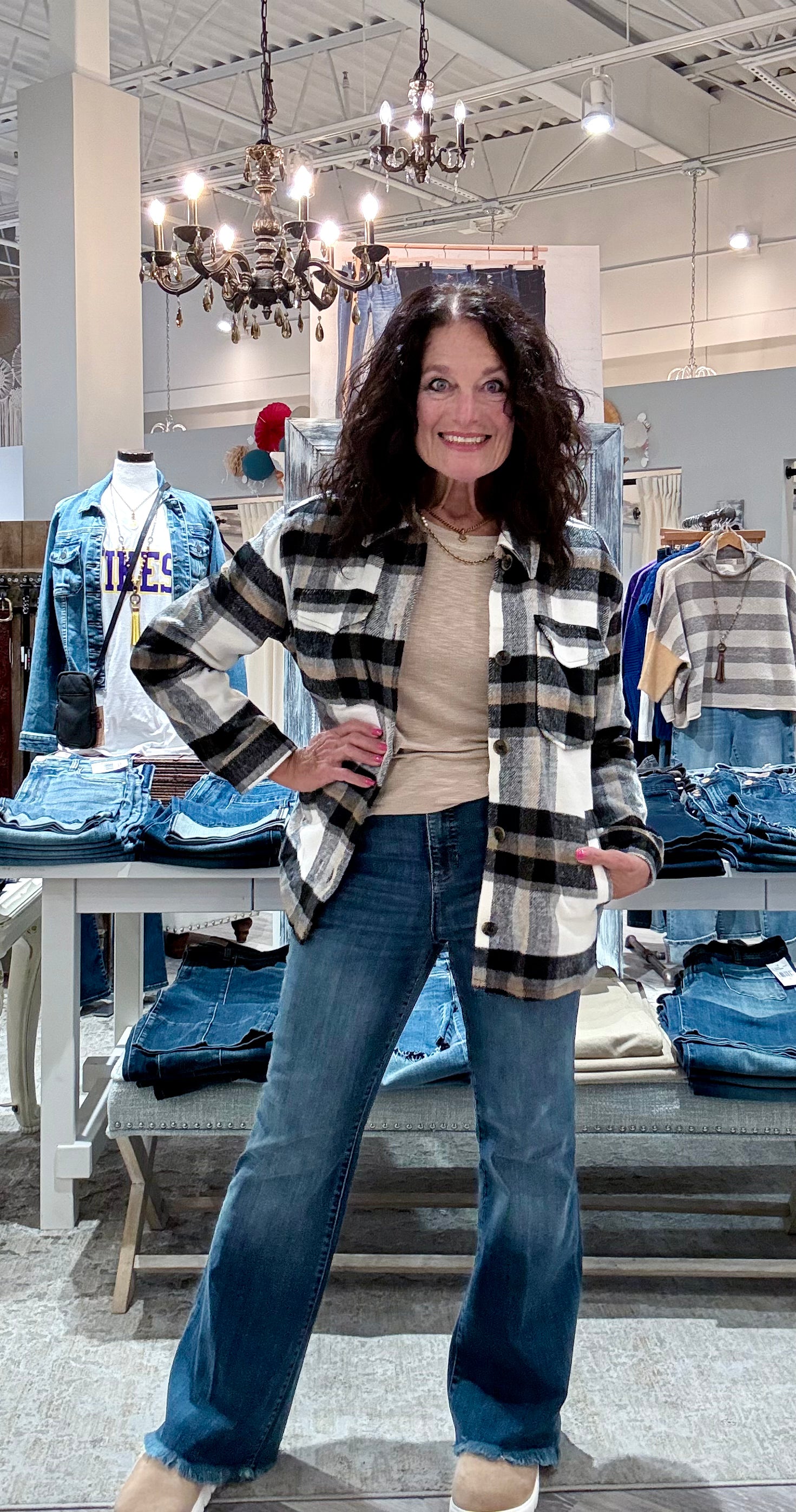 Plaid Button Down Jacket