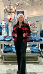 Kelsey Flare Bottom with Welt Pocket Zipper