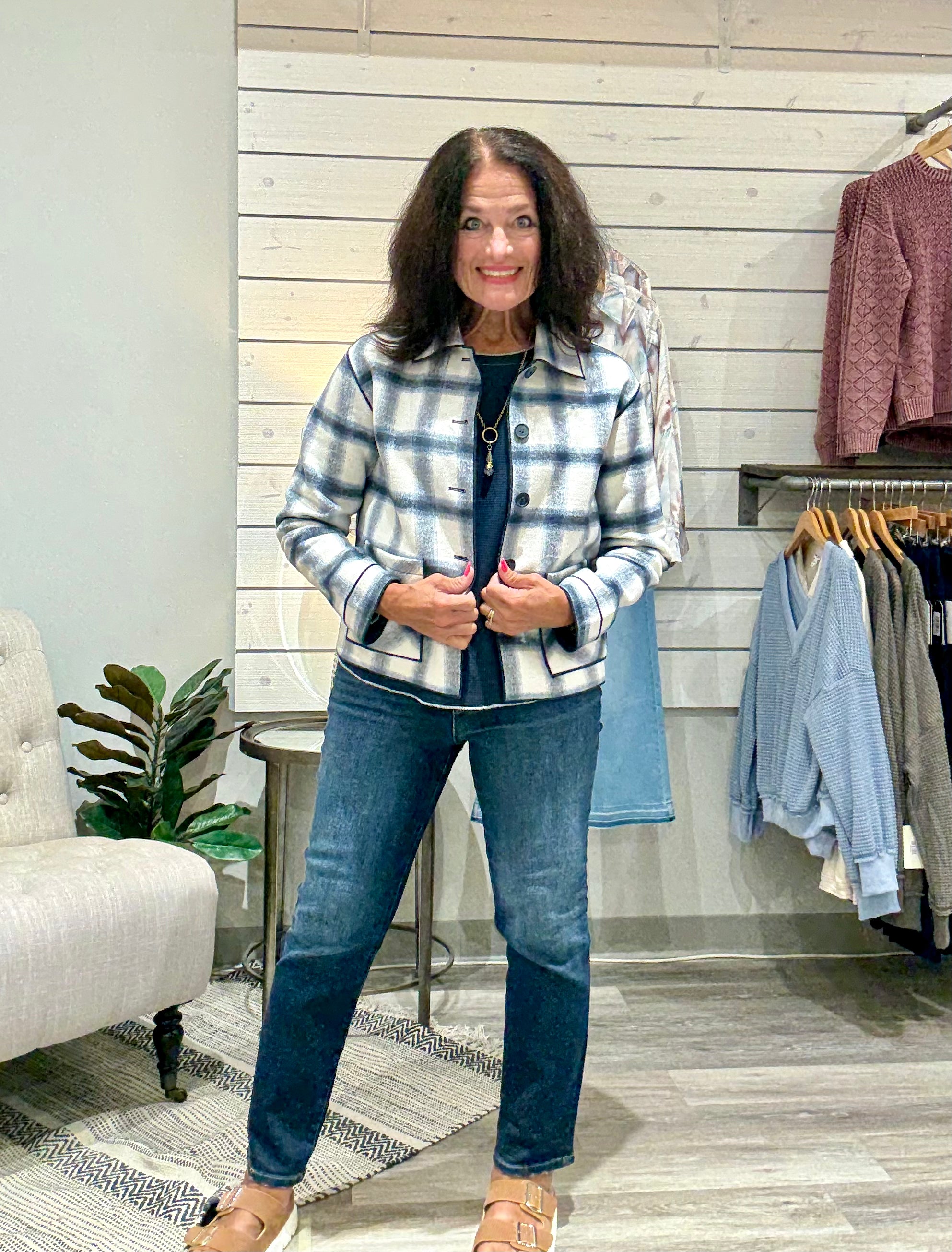 Charlie B Plaid Jacket