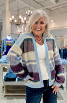 Color Blocked Open Sweater Cardigan