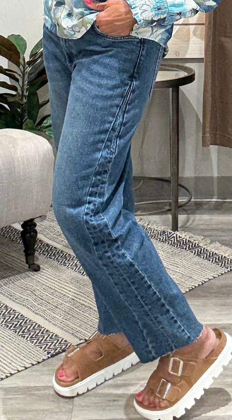 ASHLEY HIGH RISE SLOUCHY BARREL WITH SIDE INSETS