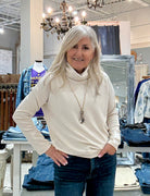 Ultra Soft Ribbed Knit Turtle Neck Sweater with Straight Hem