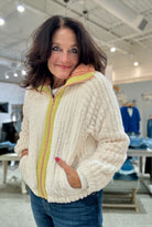 Fuzzy Sherpa Zip Up Jacket