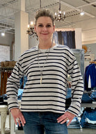 Long Sleeve Crew Neck Top with Cuff