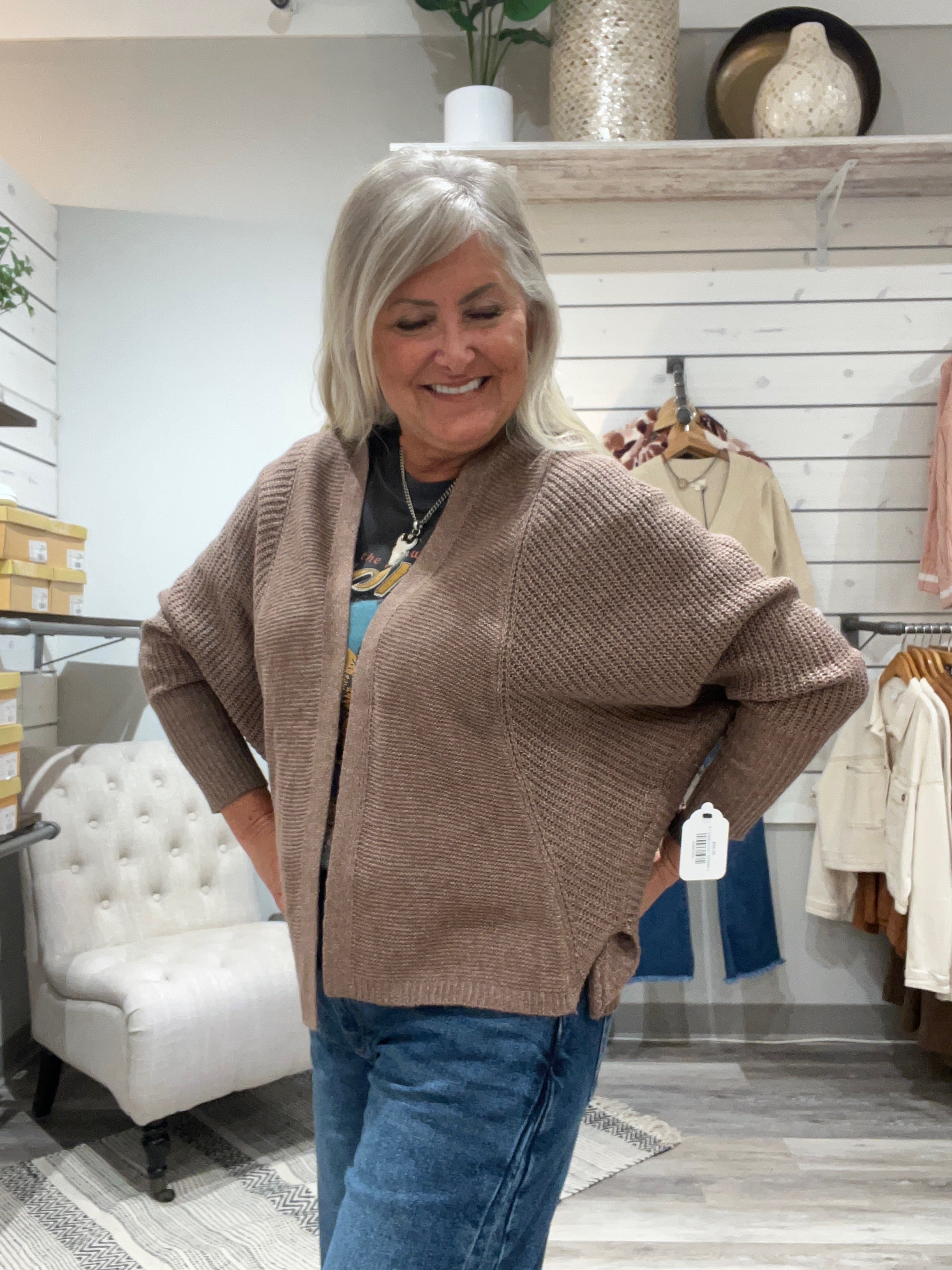 Cropped Sweater Cardigan