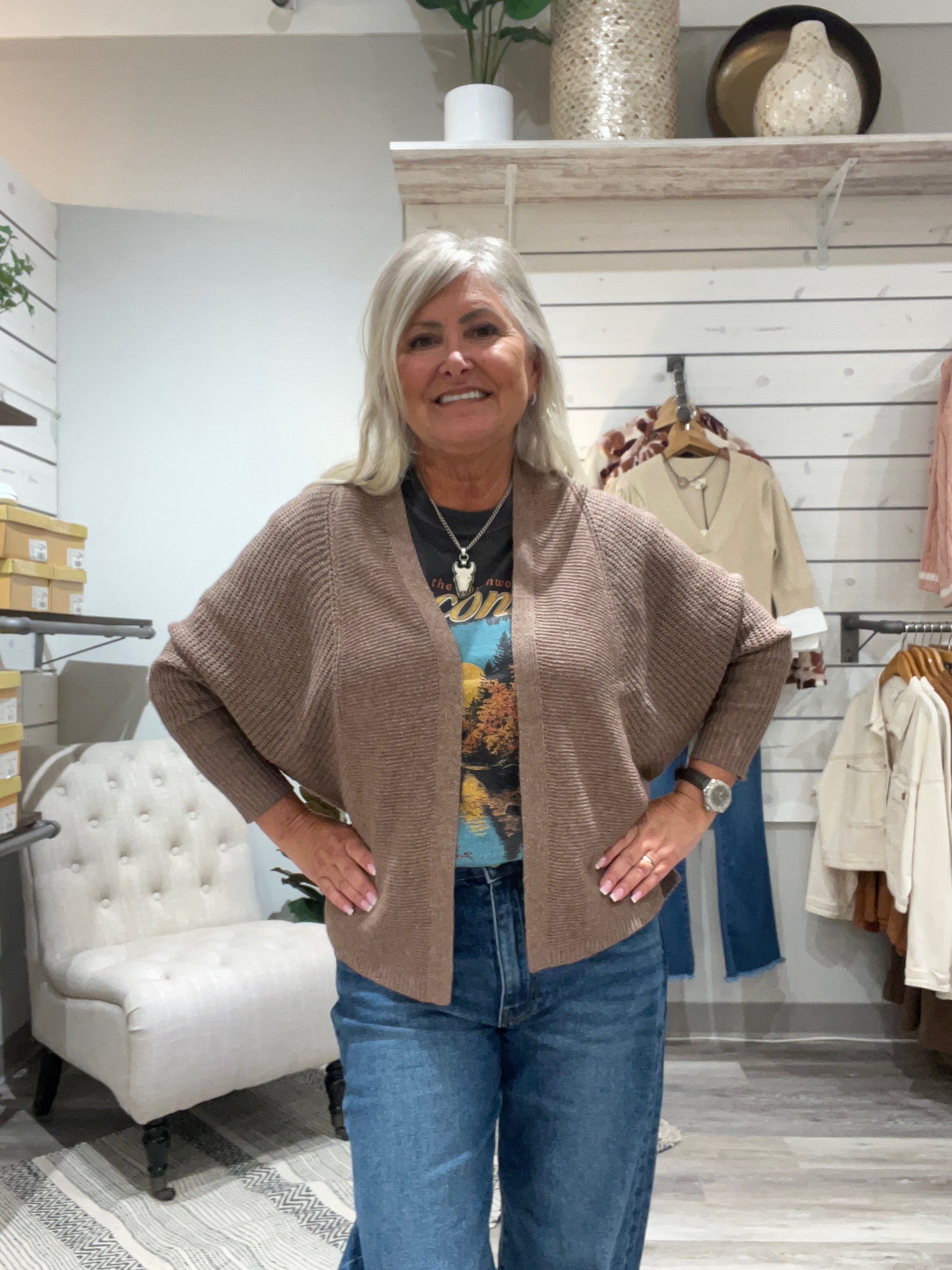 Cropped Sweater Cardigan