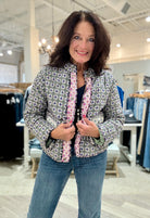 Mixed Media Quilted Jacket- green