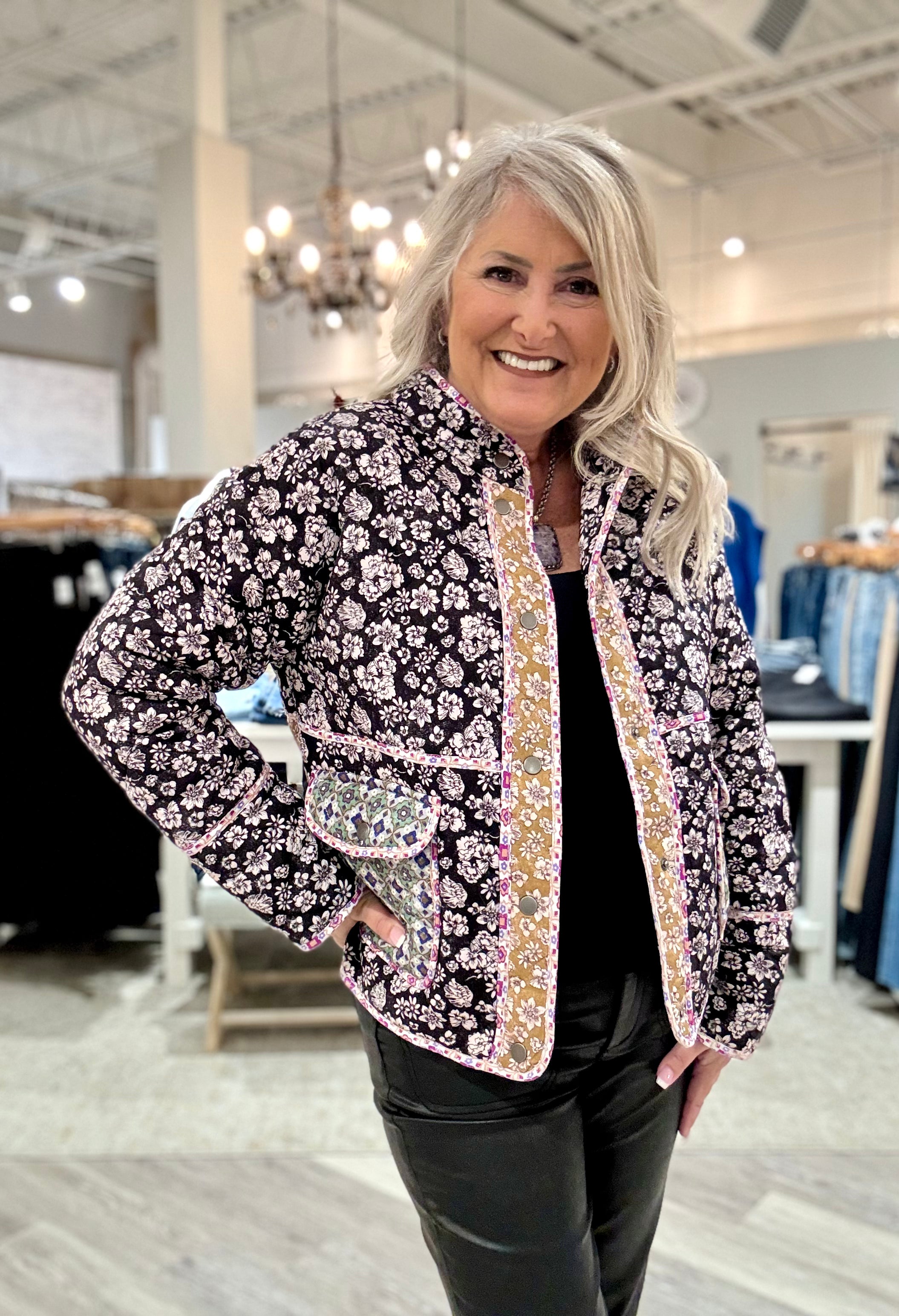 Mixed Media Quilted Jacket