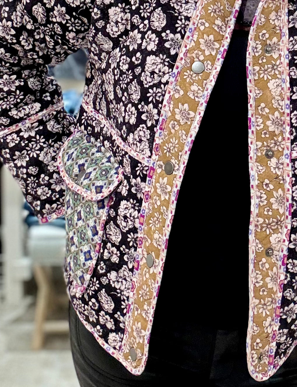 Mixed Media Quilted Jacket