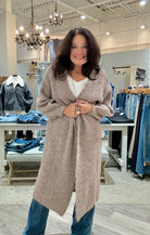 Oversized Long Open Front Sweater Cardigan