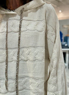 Pullover Balloon Sleeve Sweater with Hood