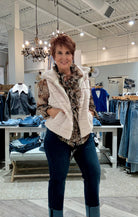 Reversible Faux Fur Vest with Pockets