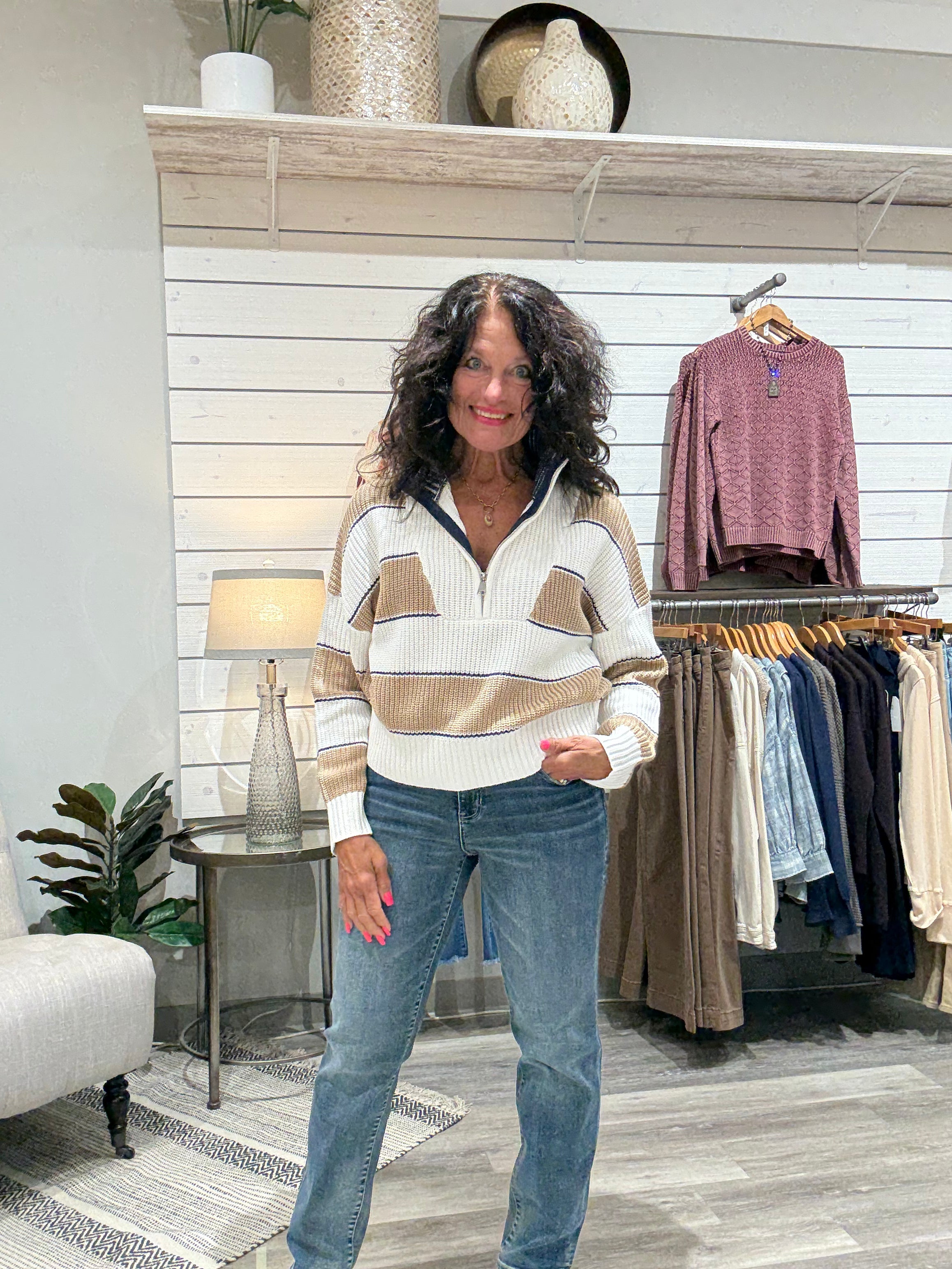 1/4 Zip Pullover Sweater