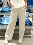 Callie Patent Foil Vegan Suede Cargo Pant