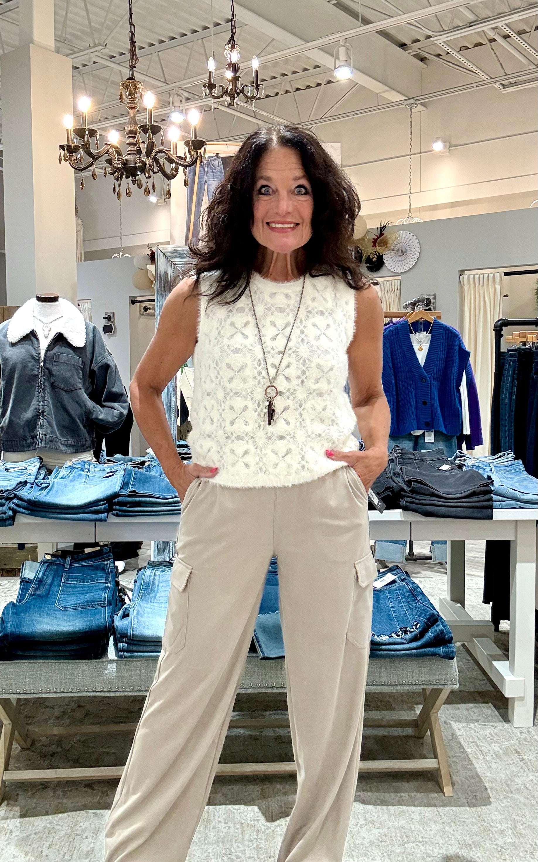 Camilla Crochet Fuzzy Shell