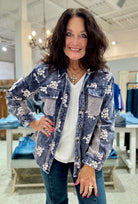 Washed Corduroy Embroidery Jacket