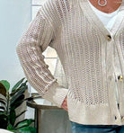 Open Knit Sweater Cardigan