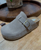 Maire Flatform Clog Genuine Leather- taupe
