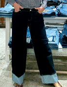 Morgan Cuffed Wide Leg Denim