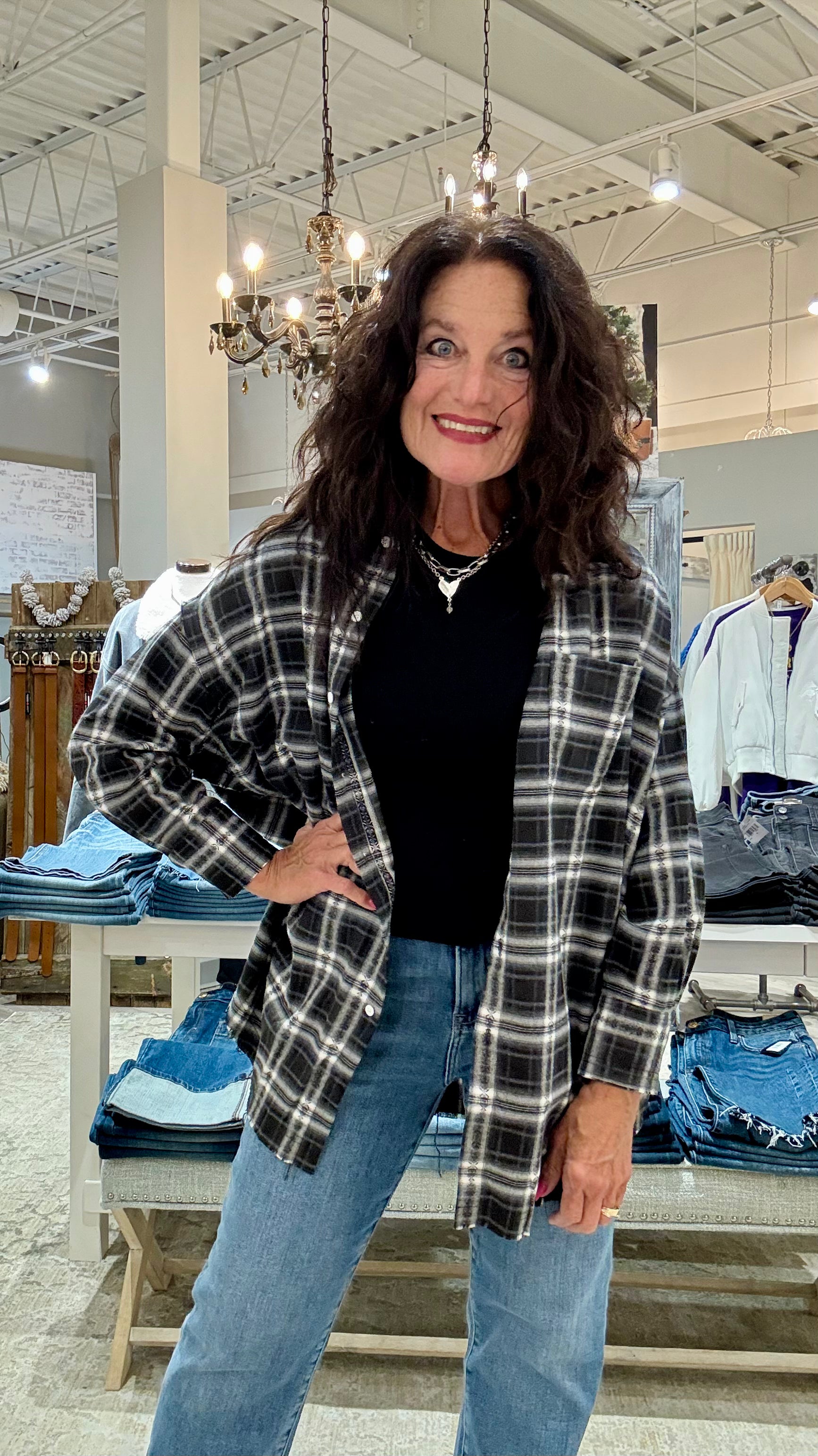 Long Sleeve Plaid Shirt