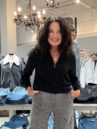 Long Sleeve Collared Zip Front Knit Shirt