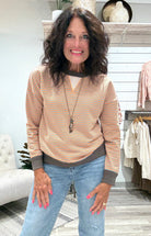 French Terry Pinstriped Sweatshirt