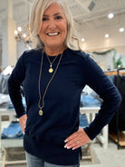 Long Sleeve Relax Split Tunic Top