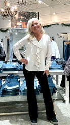 Marianne V-Neck Ruffle Blouse