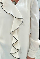 Marianne V-Neck Ruffle Blouse