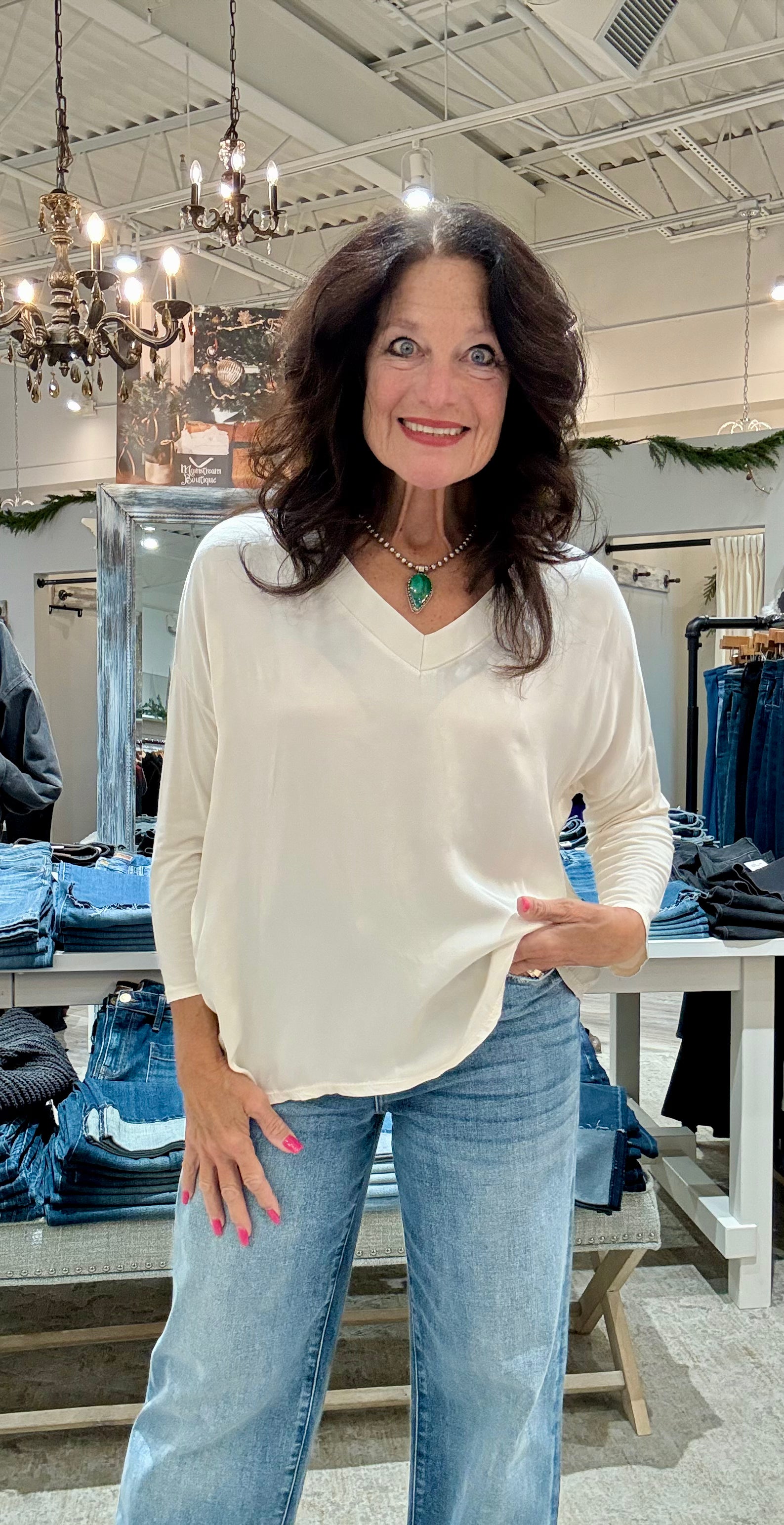 Long Sleeve Button Up Woven Shirt- burro