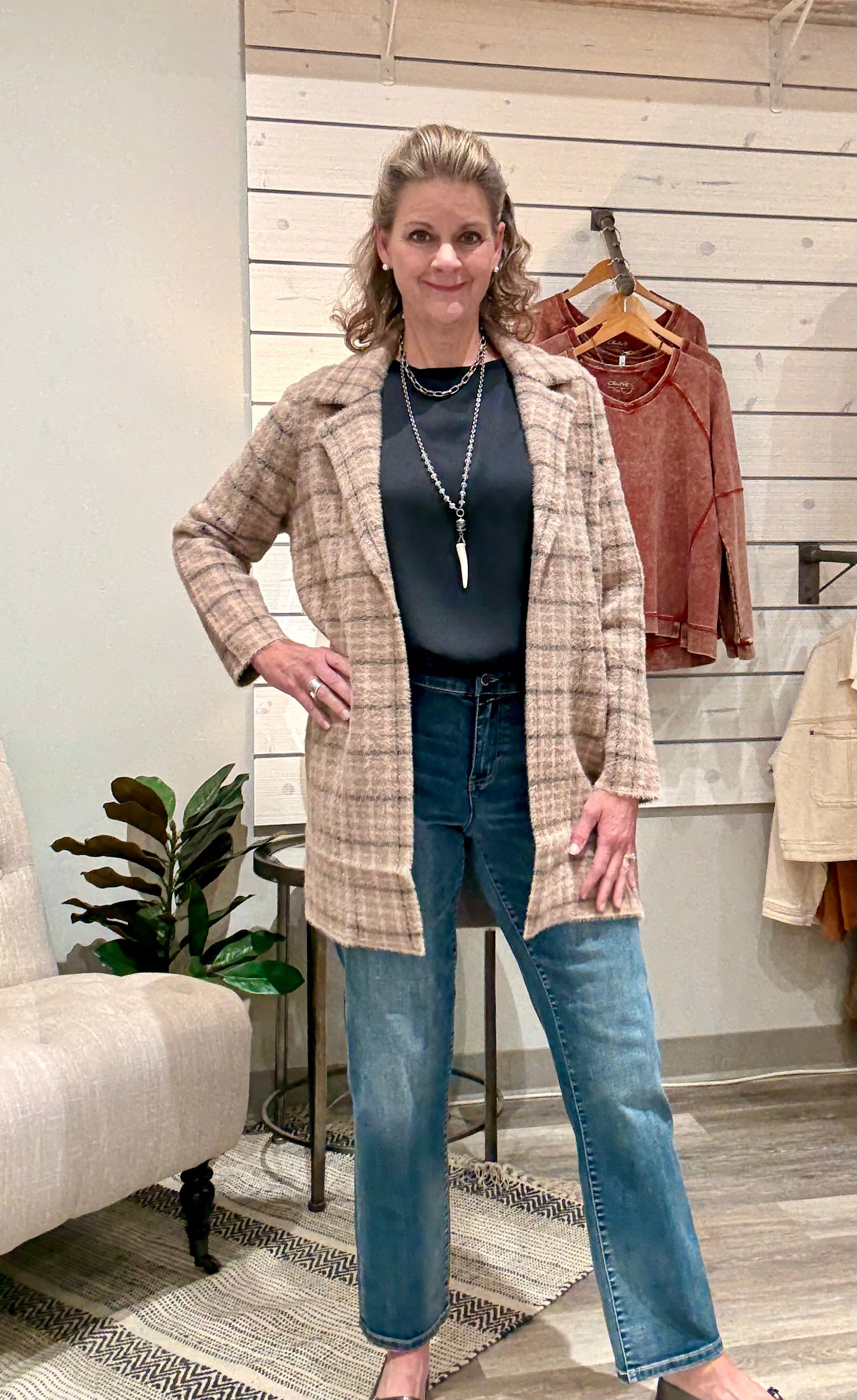 Long Sleeve Open Front Sweater Coat