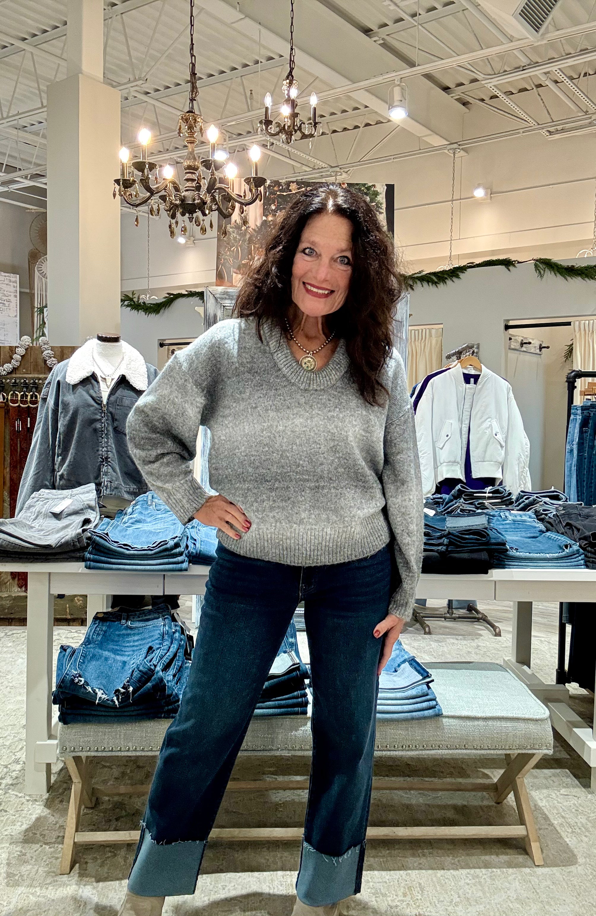 Fay High Rise Straight Leg Denim