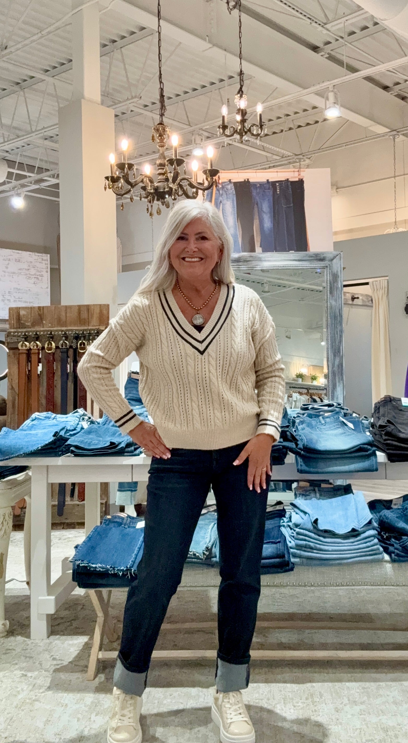 High Rise Straight Leg Denim