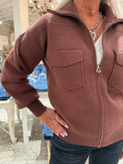 Collared Sweater Jacket