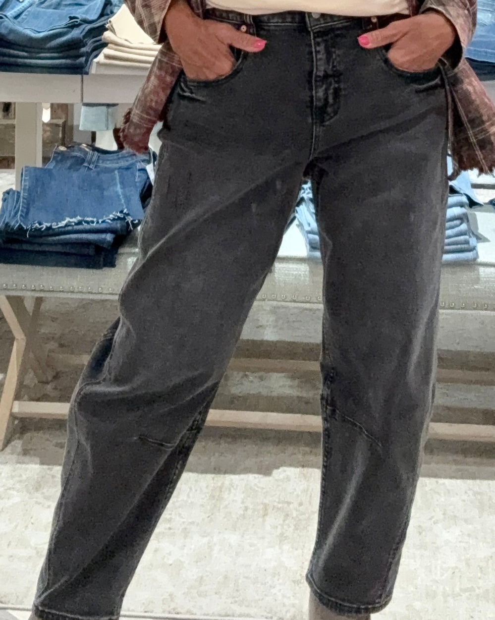Audrey Girlfriend Barrel Denim