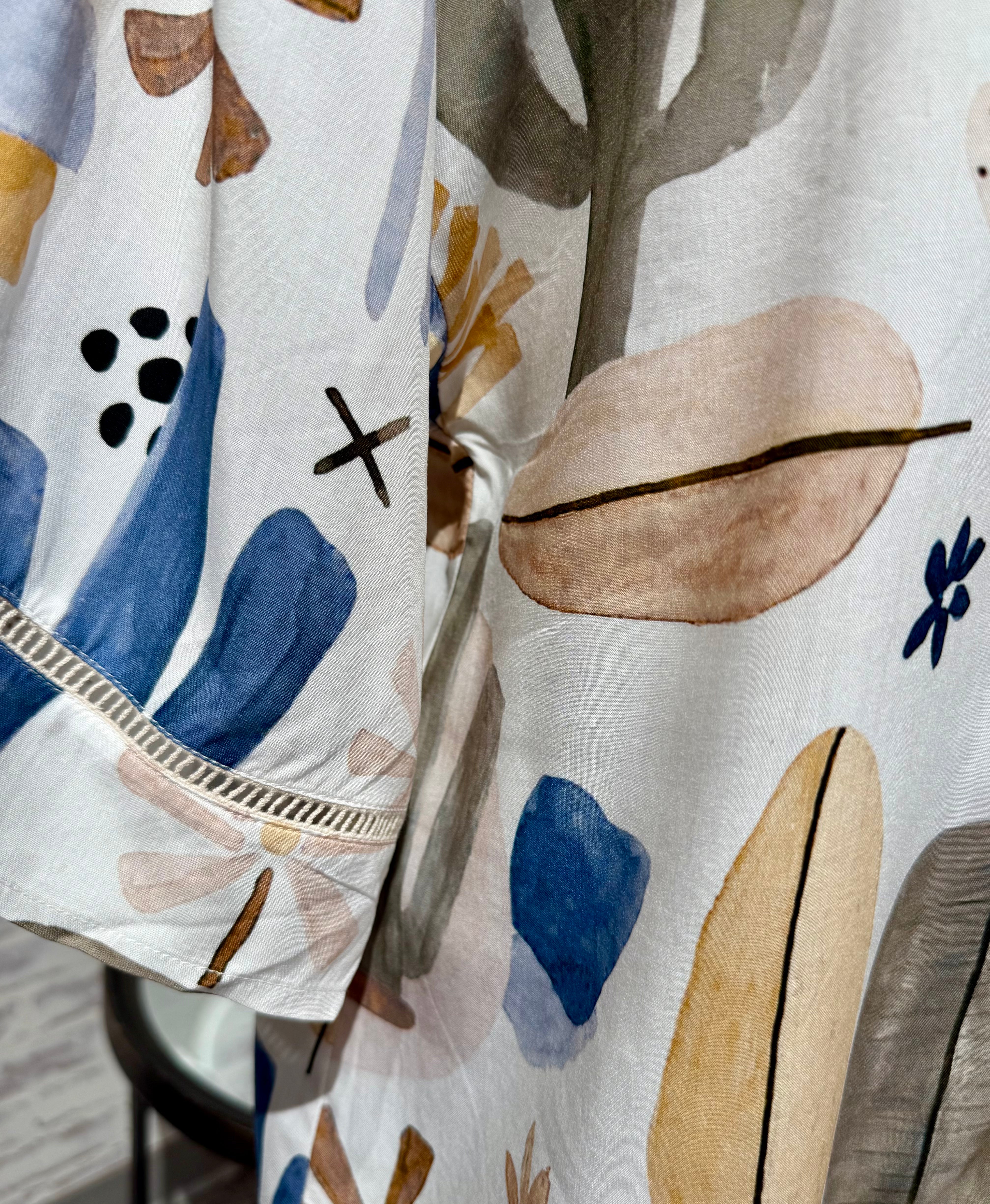 3/4 Sleeve Printed Blouse